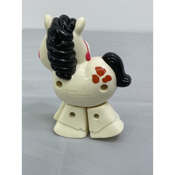 Vintage Fisher Price White Rocking Horse Little People Figure - Picture 4 of 5